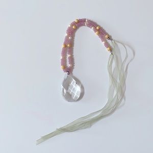 Handmade Beaded Clear Crystal Necklace